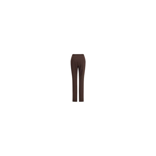 Brown Polyester Skinny Pants