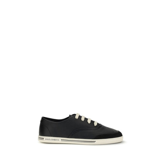 Black Leather Low Top Sneakers