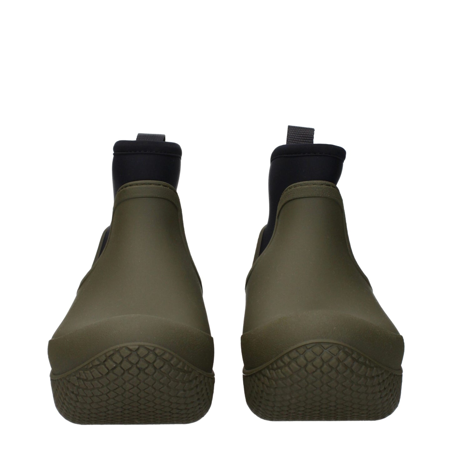 Green Cotton Ankle Boots