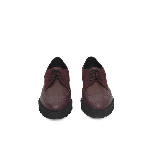 Burgundy Cowhide Women Loafer