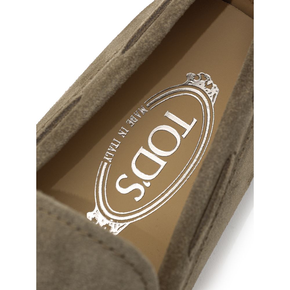 Beige Suede Leather Moccassin