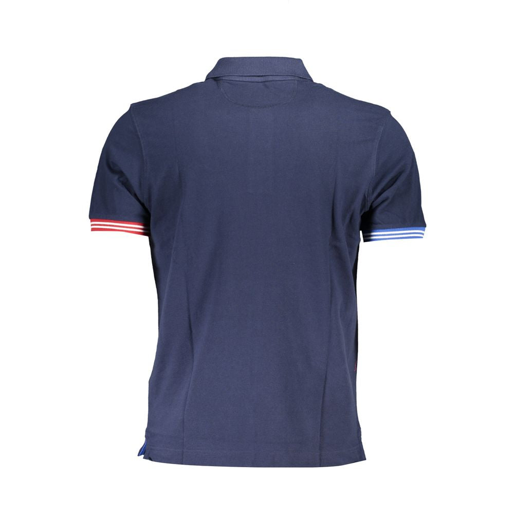 Blue Cotton Polo Shirt