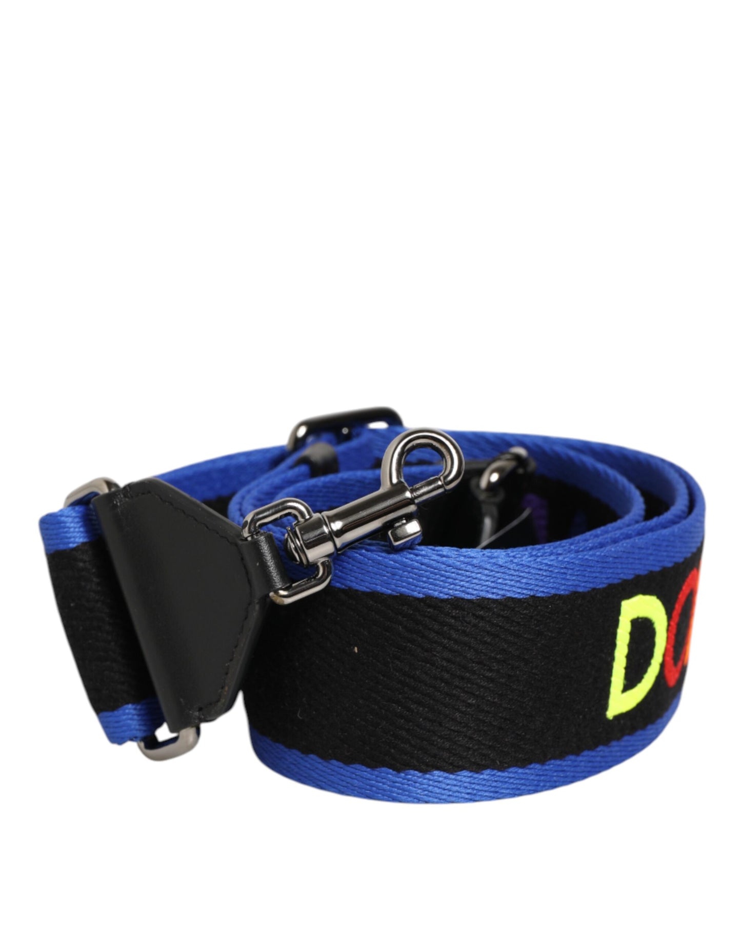 Black Blue Colorful Lettering Bag Handle Shoulder Strap