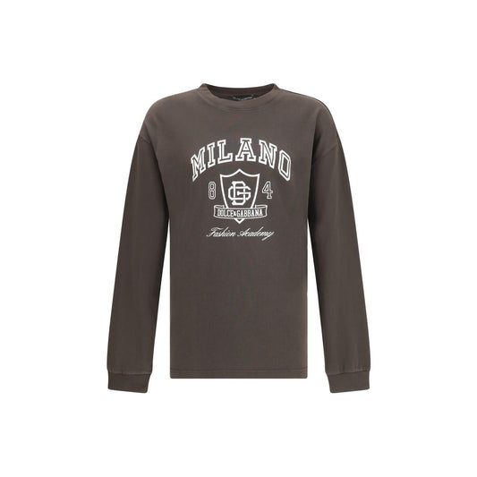 Brown Cotton Sweatshirt