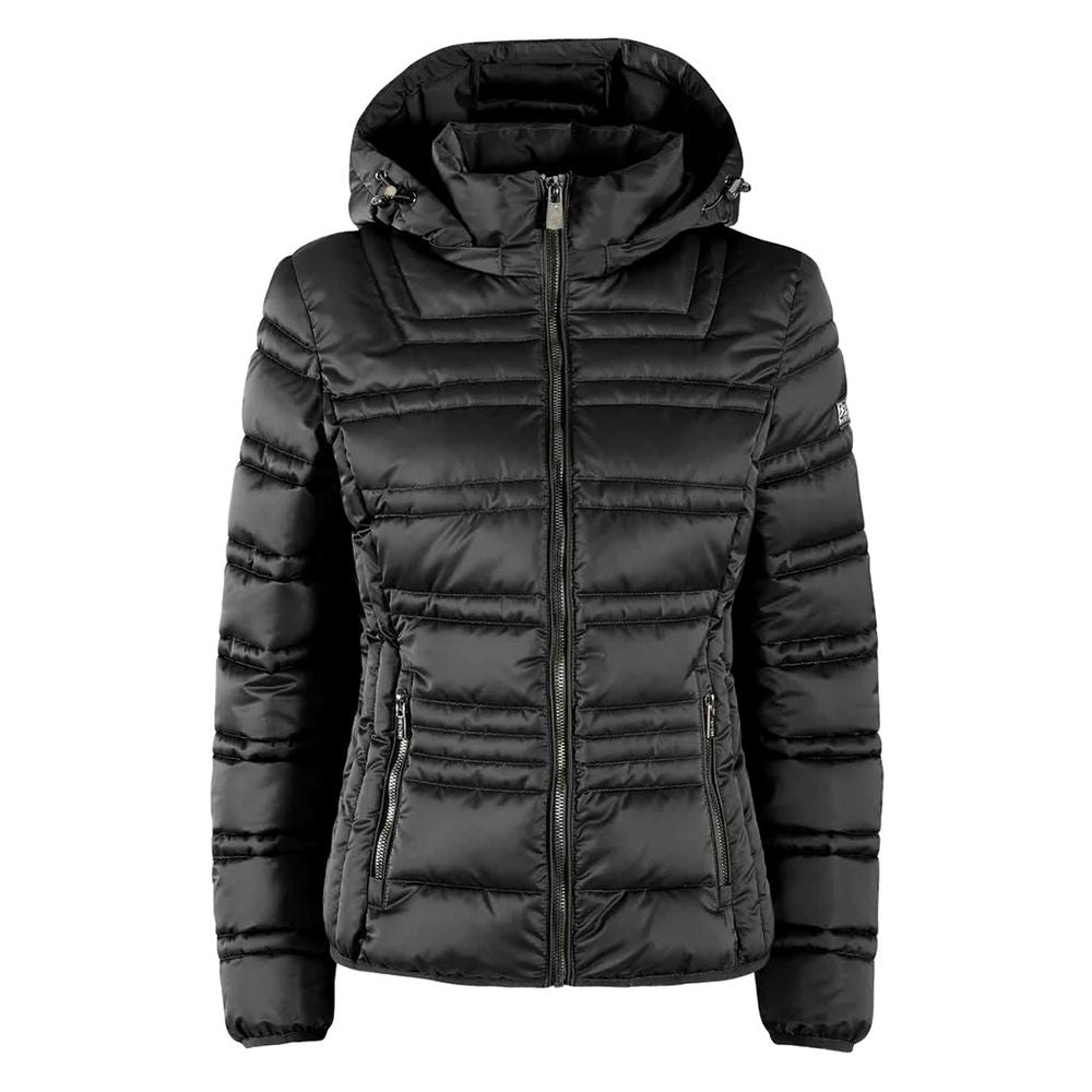 Black Polyester Jackets & Coat