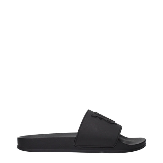 Black Cotton Slippers