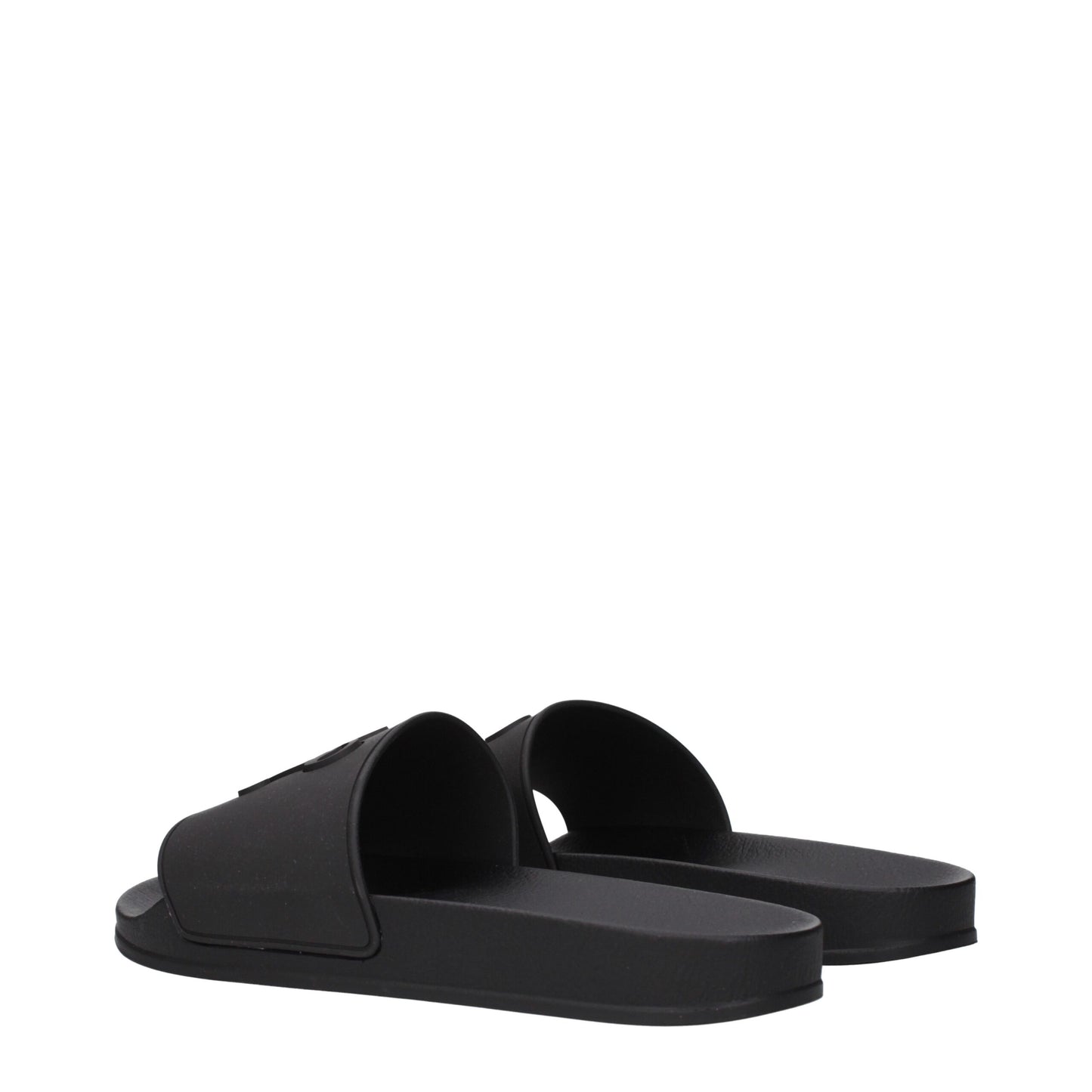 Black Cotton Slippers