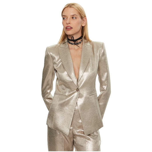 Yellow Polyester Blazer