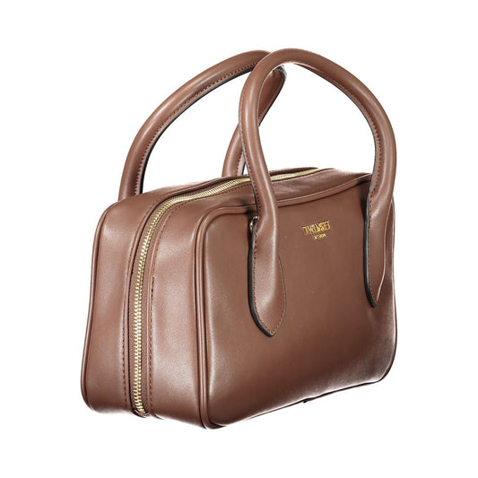 Brown Polyethylene Women Handbag
