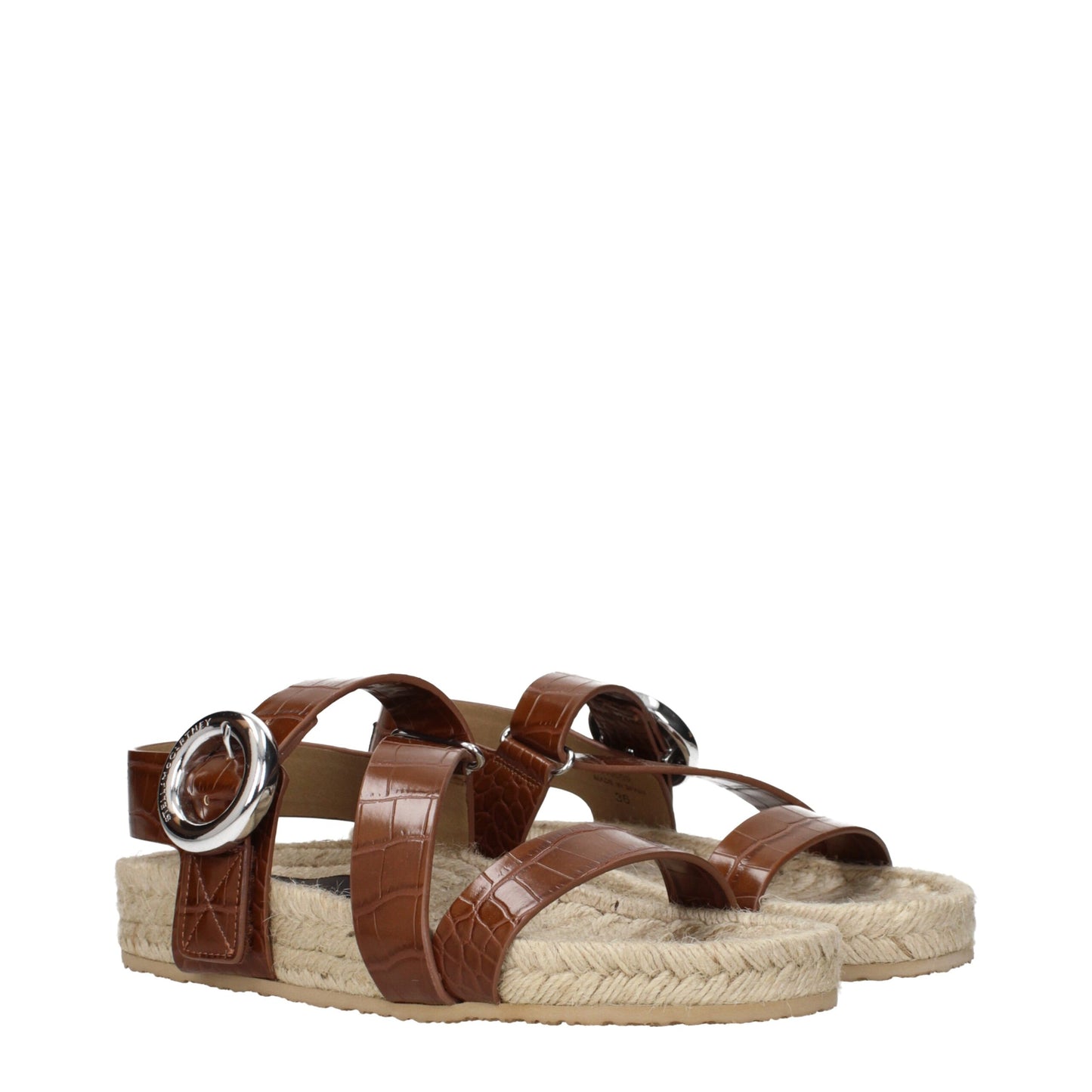 Brown Leather Flat Sandals