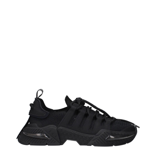 Black Fabric Athletic Sneakers