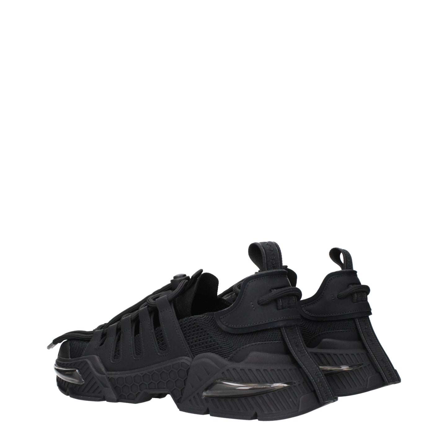 Black Fabric Athletic Sneakers