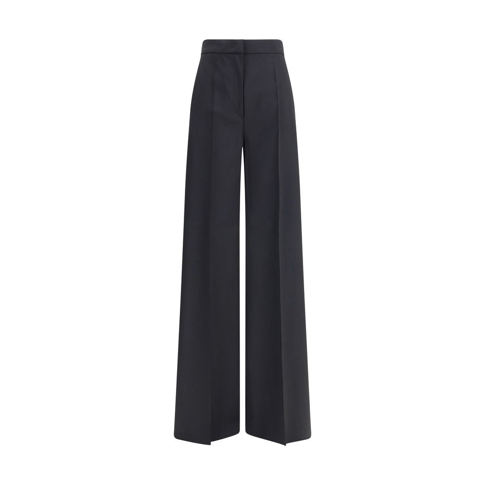 Black Fleece Wool Casual Pants