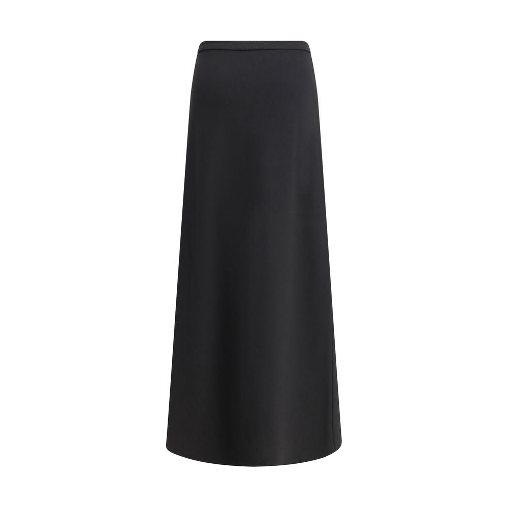 Black Viscose Long Skirt