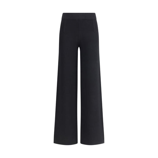 Black Viscose Casual Pants