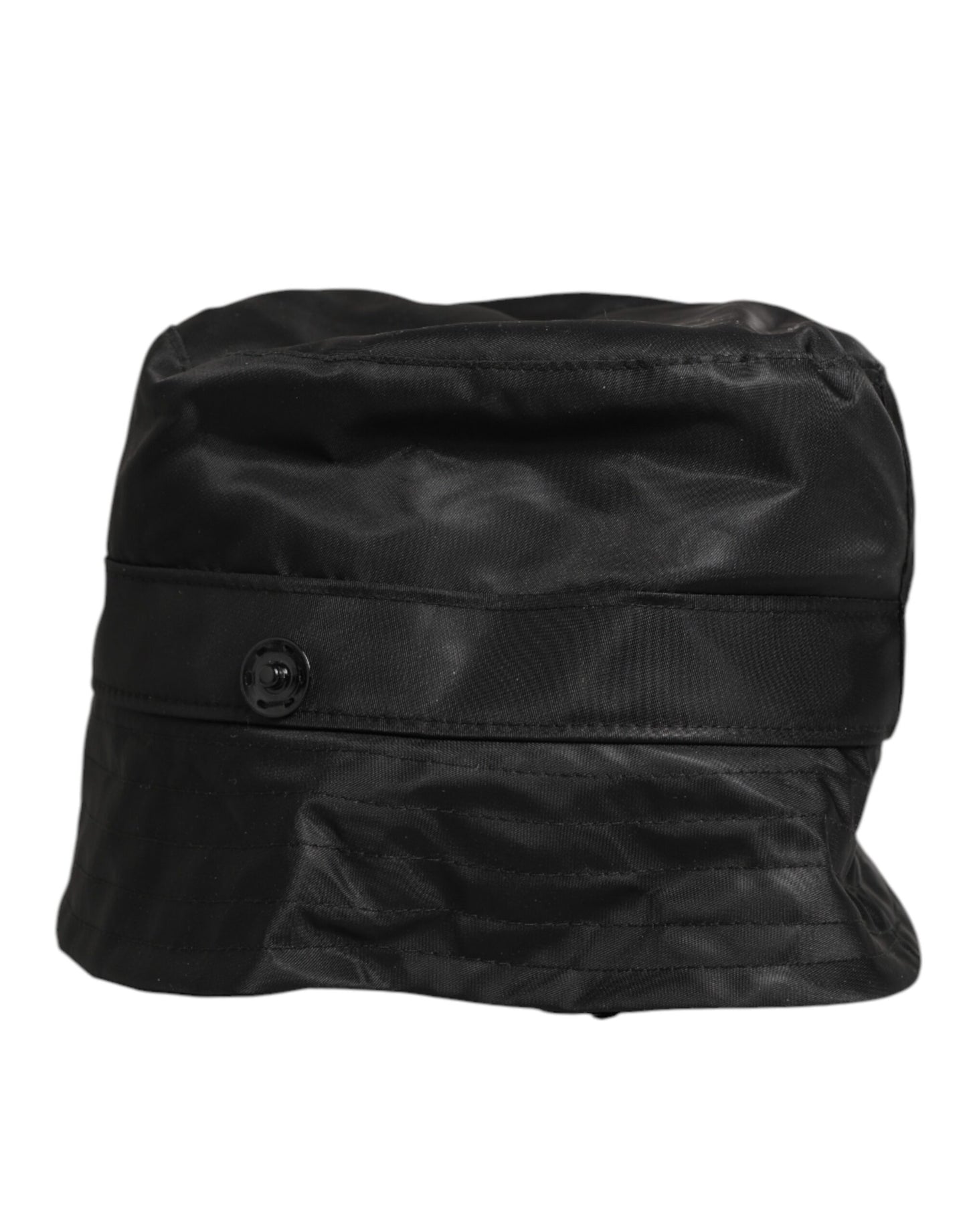 Black PVC Wide Brim Men Bucket Capello Hat