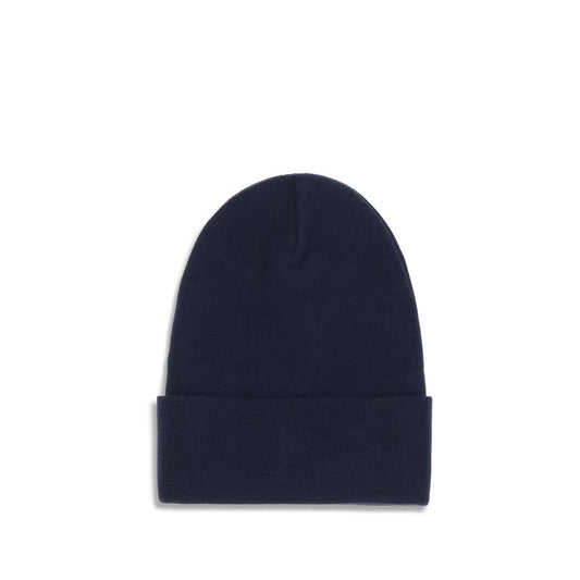 Blue Fleece Wool Beanie