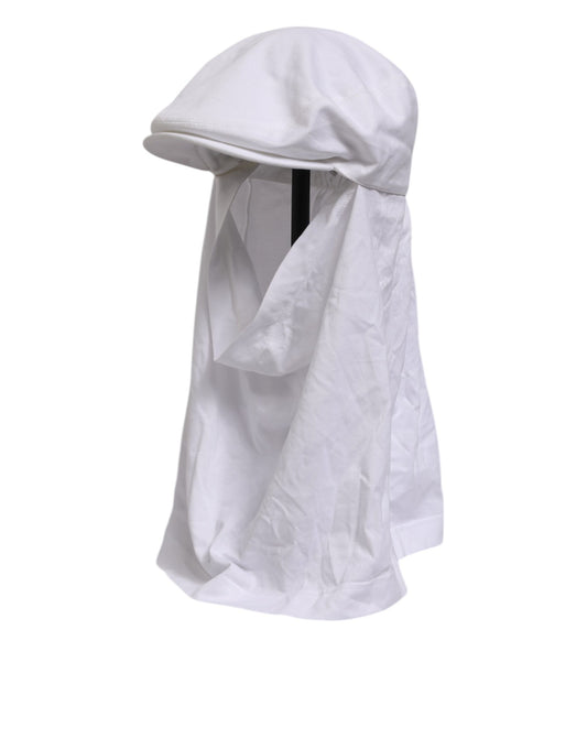White Cotton DG Logo Plaque Baseball Balaclava Hat