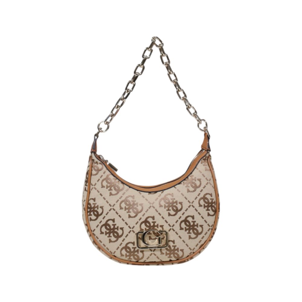 Beige Polyester Handbag