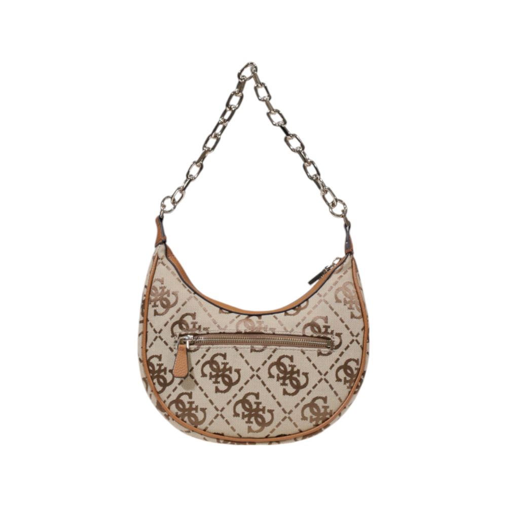 Beige Polyester Handbag