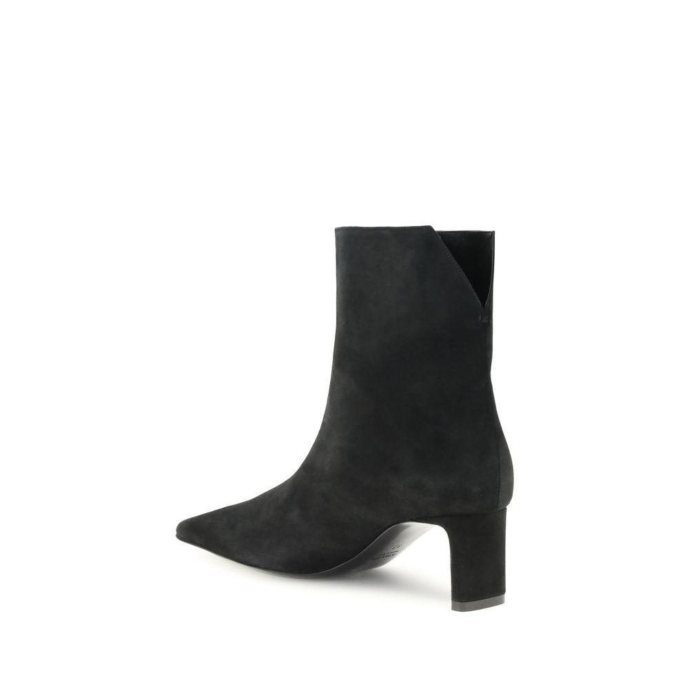 Black Leather Ankle Boots