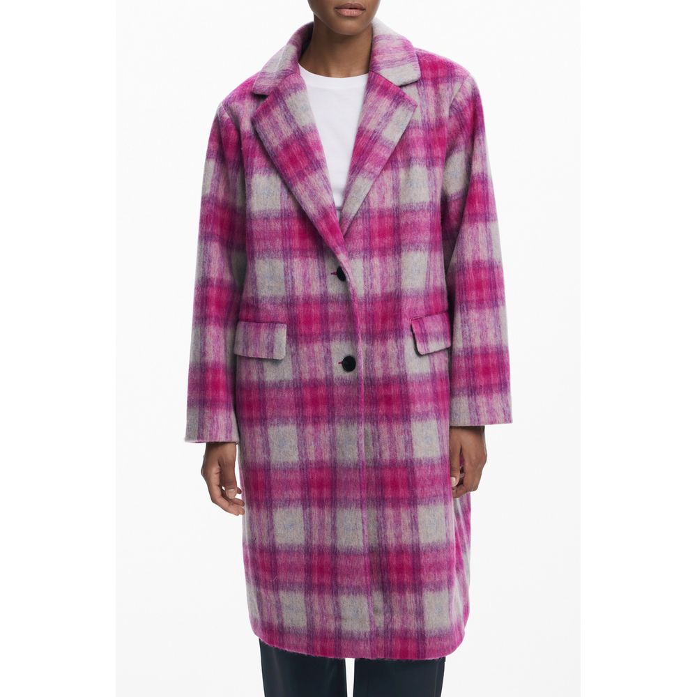 Pink Wool Women Coat