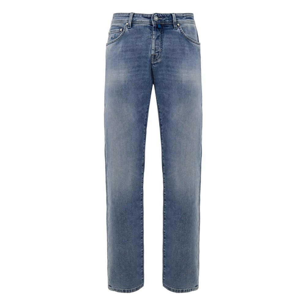 Blue Cotton Skinny Jeans