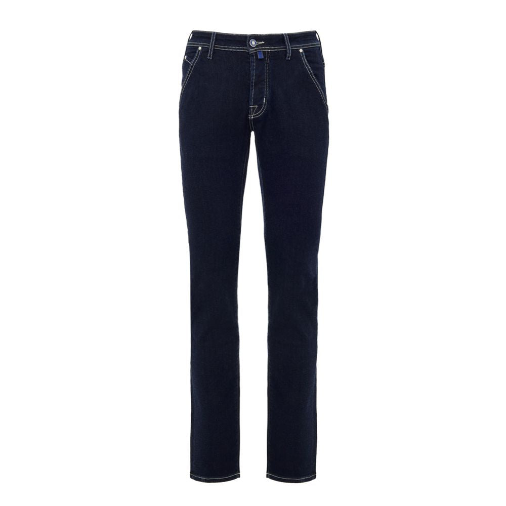 Blue Cotton Skinny Jeans