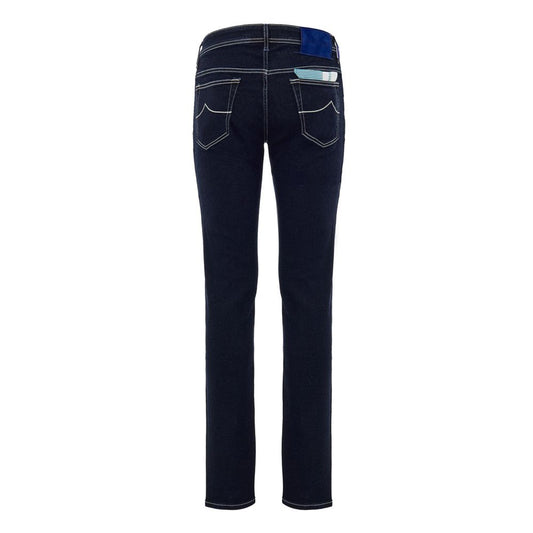 Blue Cotton Skinny Jeans