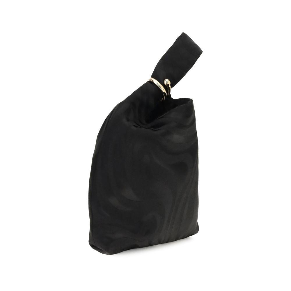 Black Silk Clutch Bag