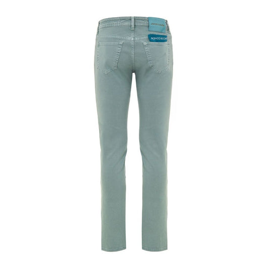 Green Cotton Skinny Jeans