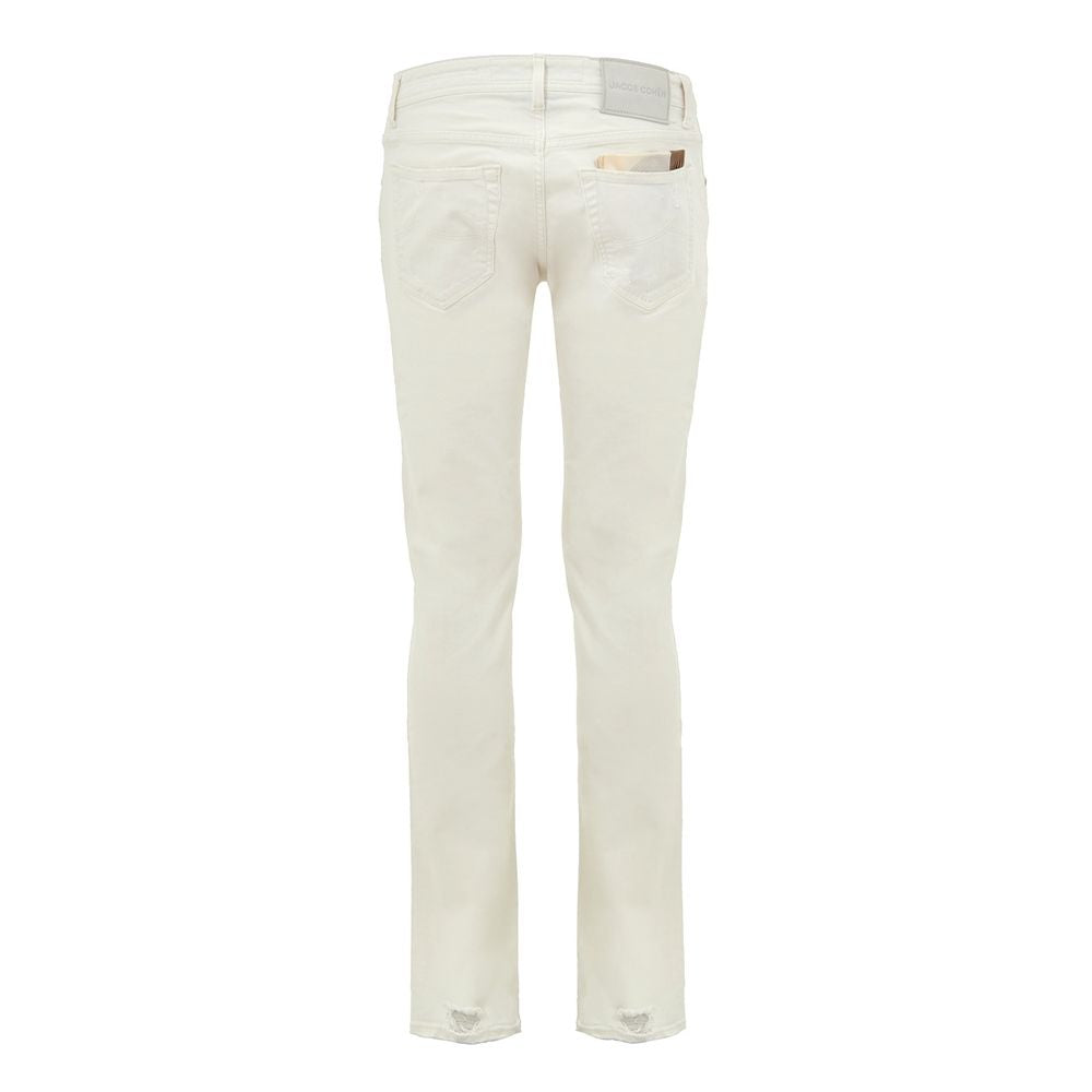 White Cotton Skinny Jeans