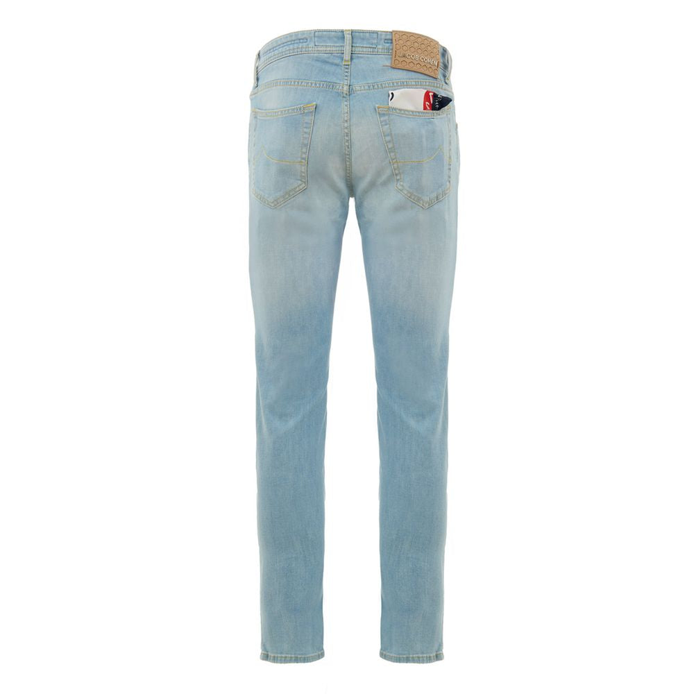 Blue Cotton Skinny Jeans