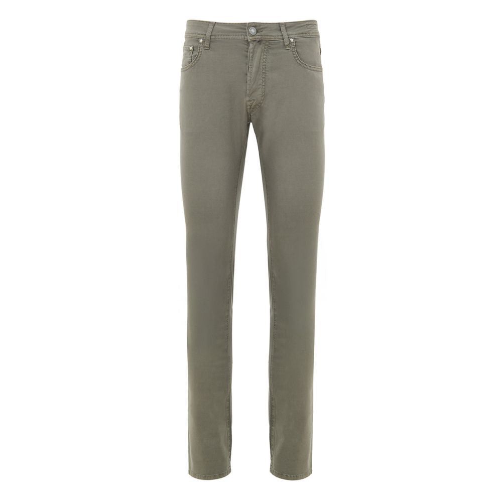 Gray Cotton Skinny Pants