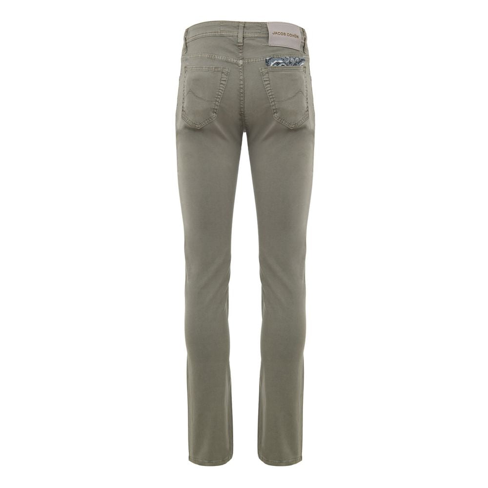 Gray Cotton Skinny Pants