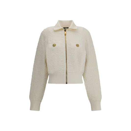 White Viscose Bomber