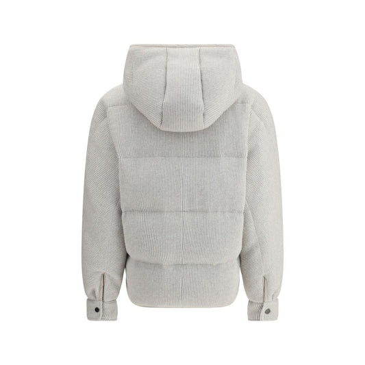 Gray Cashmere Full-Length Jacket