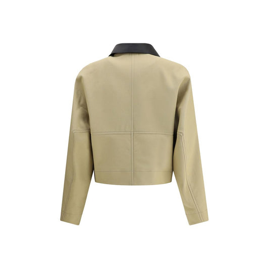 Cropped Cotton and Wool Caban