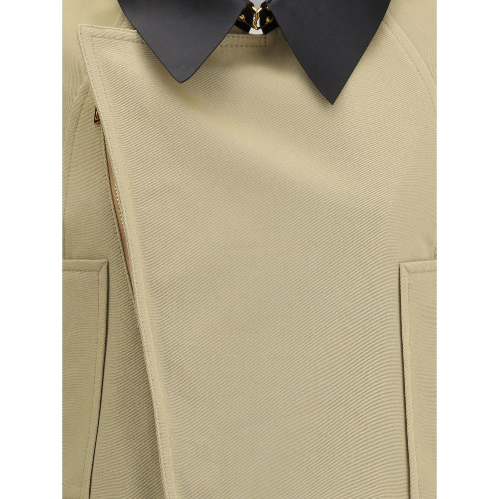 Cropped Cotton and Wool Caban