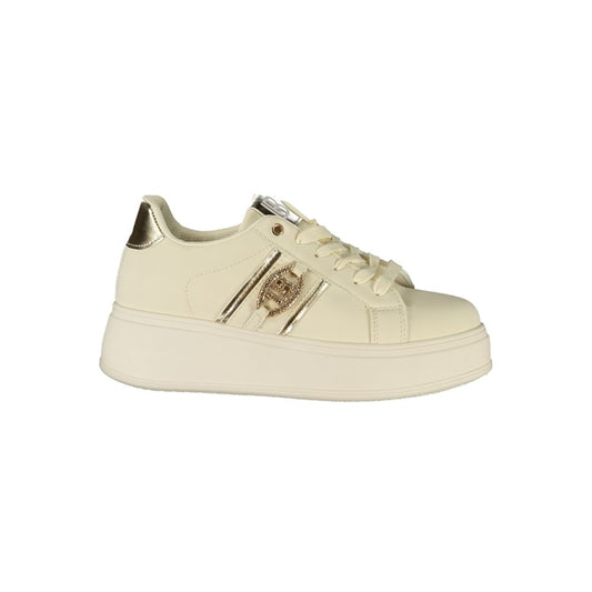 Beige Polyester Women Sneaker