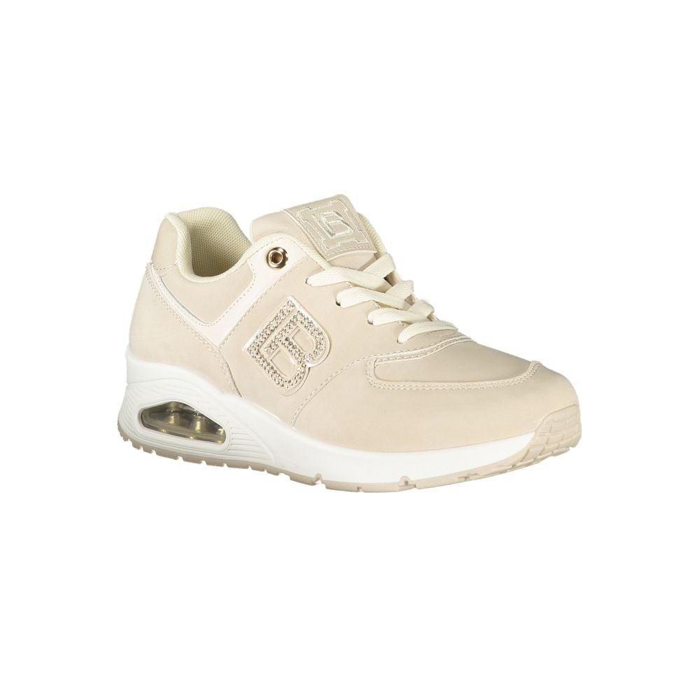 Beige Polyester Women Sneaker
