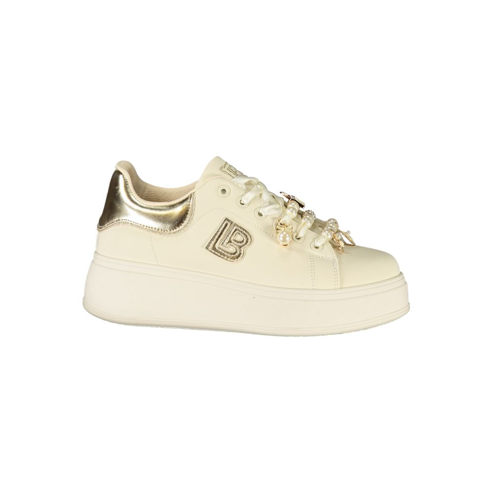 Beige Polyester Women Sneaker