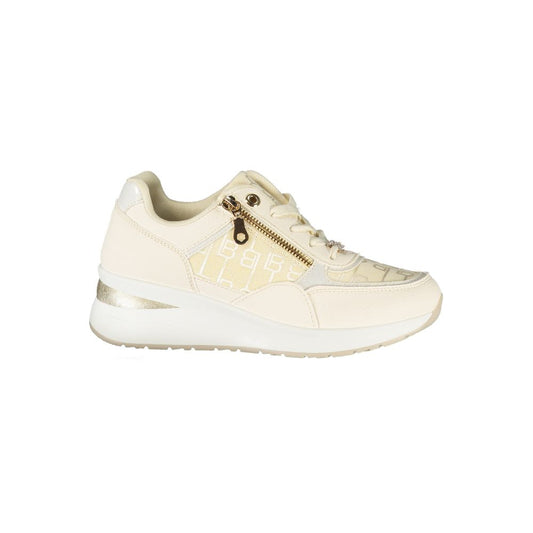 White Polyester Women Sneaker