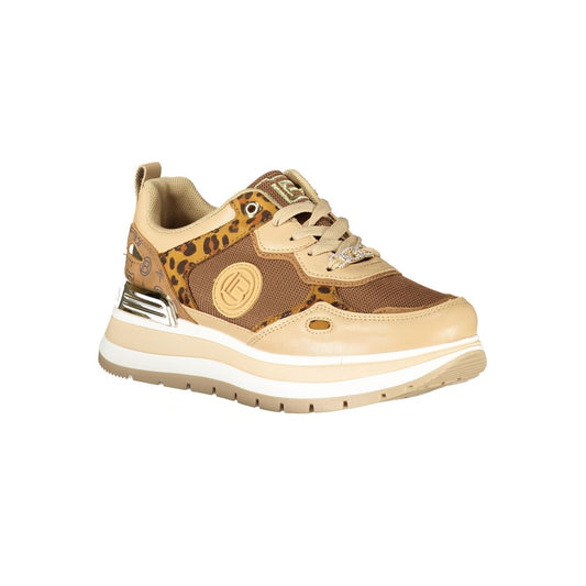 Brown Polyester Women Sneaker