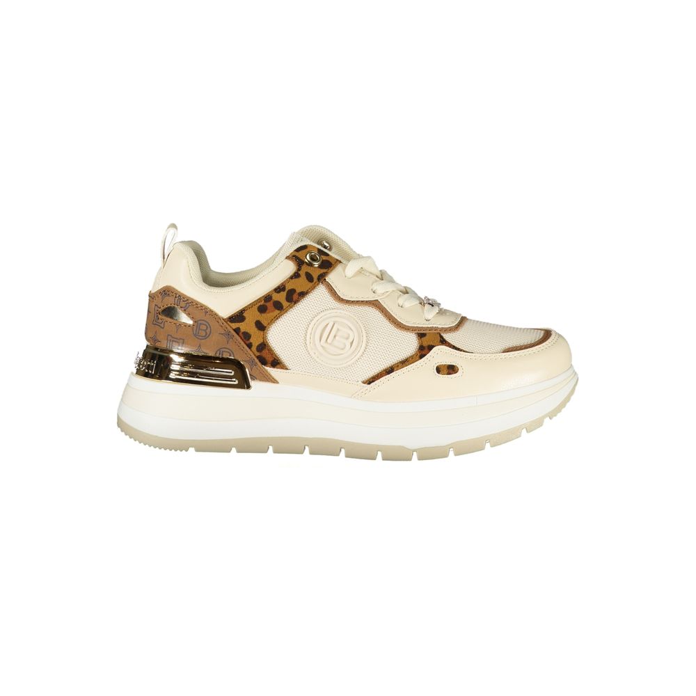 Beige Polyester Women Sneaker