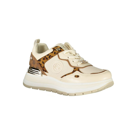 Beige Polyester Women Sneaker
