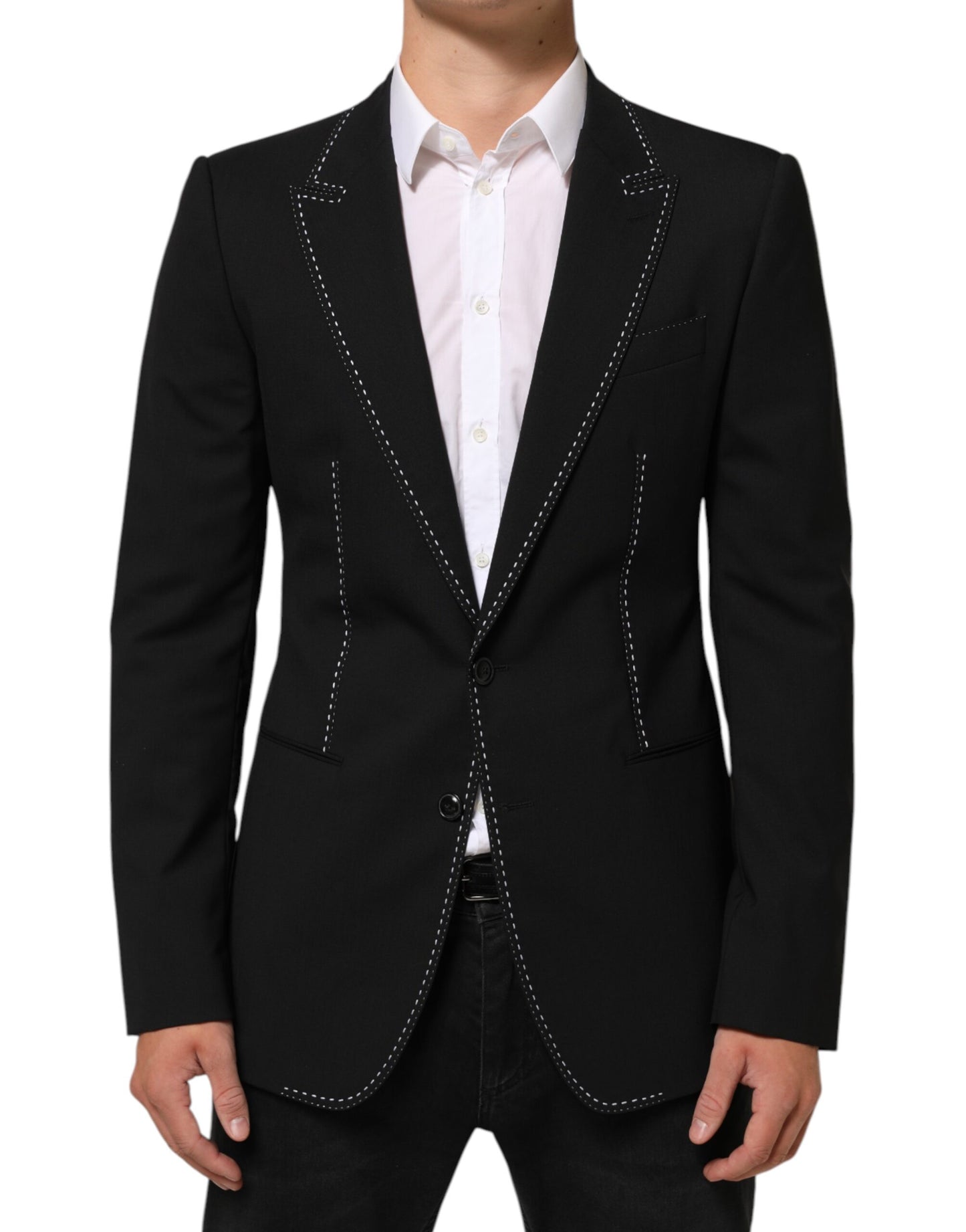 Black SICILIA 2 Buttons Suit Jacket Blazer