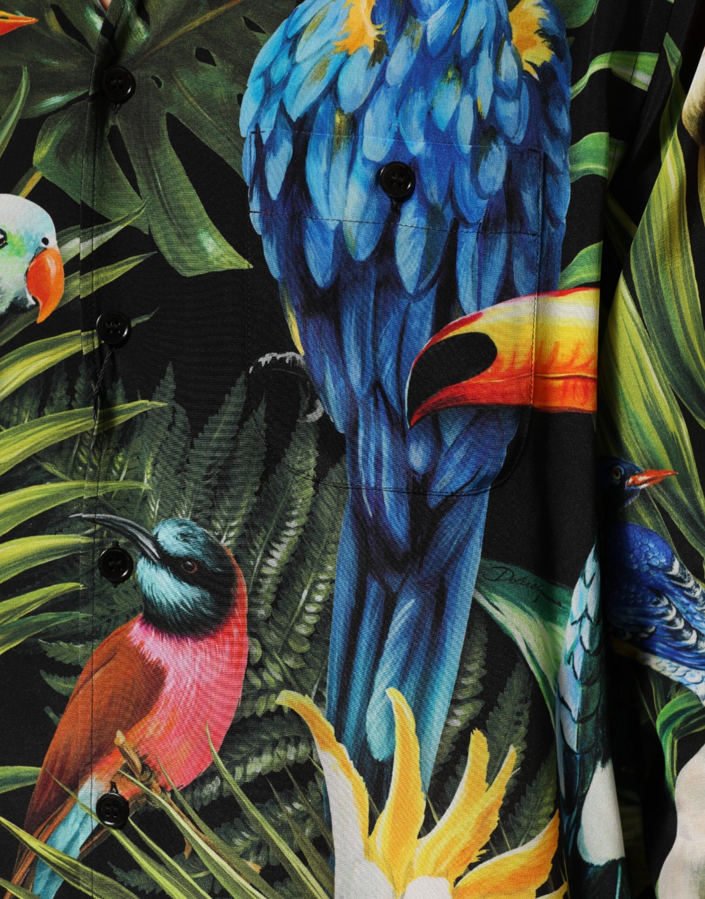 Multicolor Parrot Print Lounge Casual Shirt