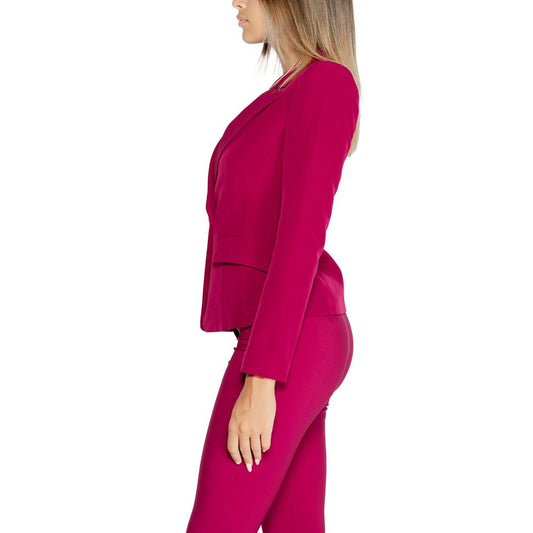 Fuchsia Polyester Blazer