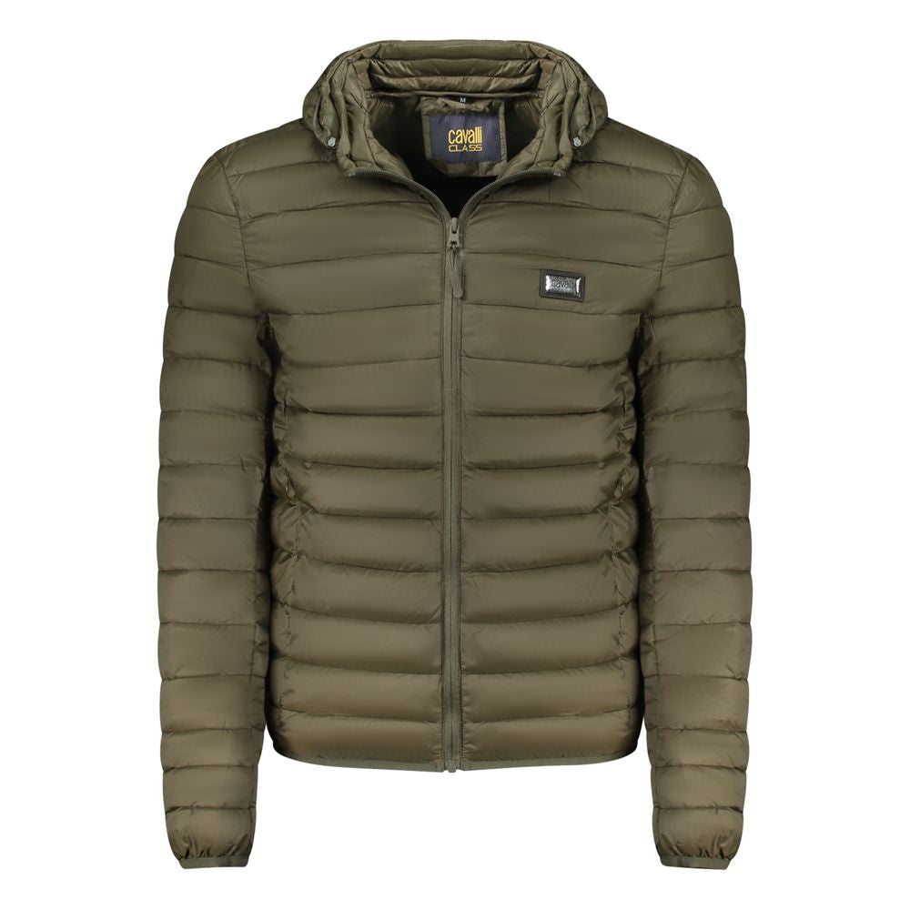 Green Polyester Men Jacket